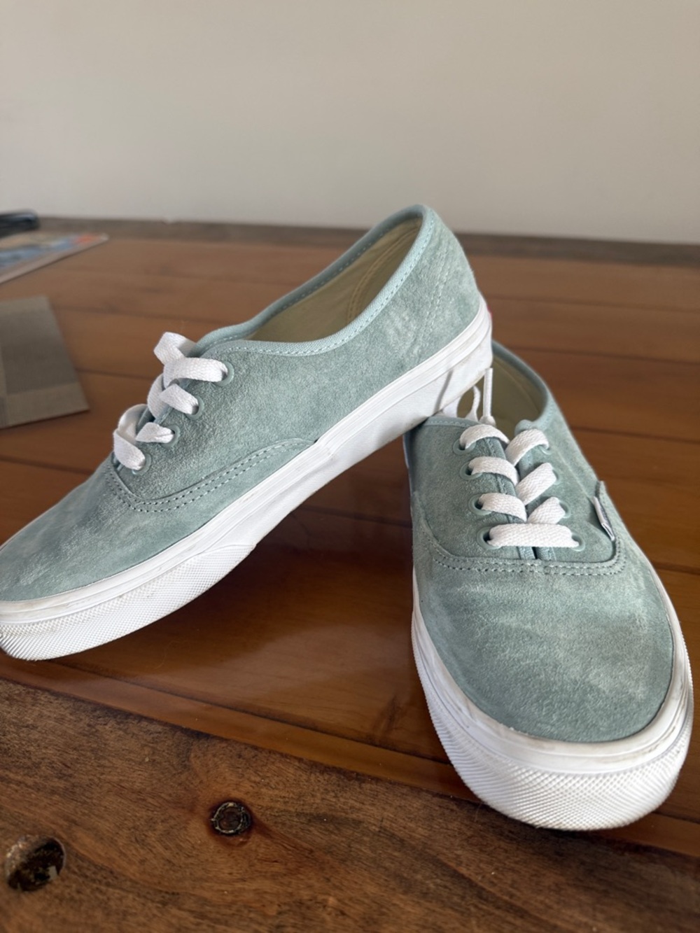 Vans Low-Top Sneakers in Sage Green with White Soles